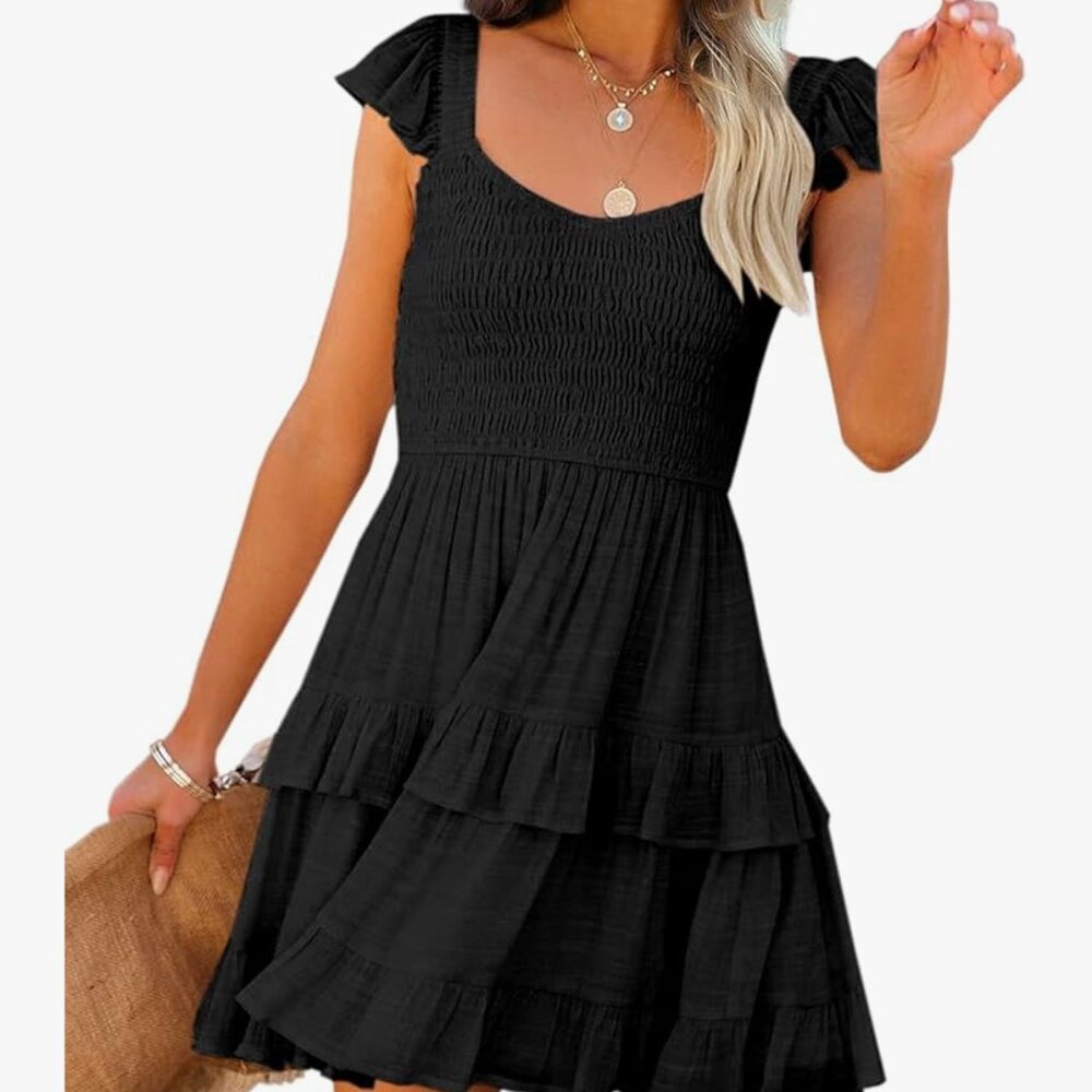NEW Women's Black Summer Dress, XS